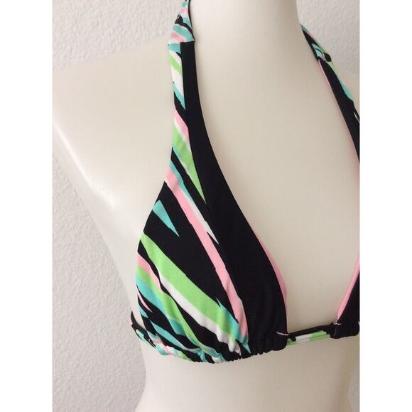 Volcom Swimwear Bikini Top Multicolor Striped - Picture 2 of 6